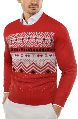 COOFANDY Weihnachtspullover Herren Weihnachten Pullover Herren Weihnachtspulli Christmas Sweater Männer Ugly Hässlich M von COOFANDY