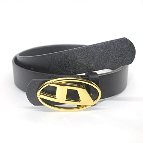 COOKOE Ovale Metall-Buchstabenschnalle männlich und weiblich PU dekorativer Gürtel Luxus Design Persönlichkeit vielseitiger Gürtel von COOKOE