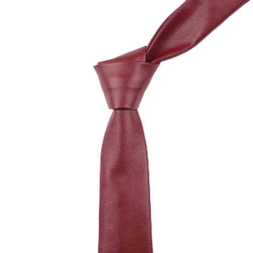 COOKOE PU-Leder Herren Patchwork Krawatte Damen Krawatte Rot Gold Silber Erwachsene Hochzeit Party Krawatten von COOKOE