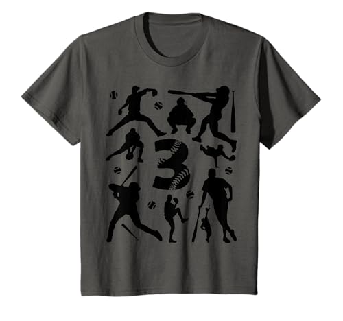 Kinder NUMMER 3 JAHRE BASEBALL 3. GEBURTSTAG T-Shirt Kinder NUMMER 3 JAHRE BASEBALL 3. GEBURTSTAG T-Shirt von COOL BASEBALL DESIGNS AND OUTFITS