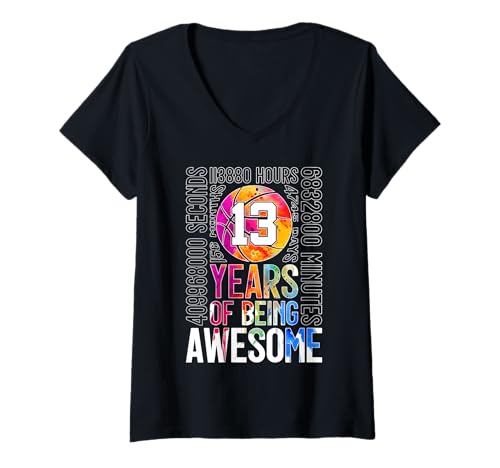 Damen 13 YEARS OF BEING AWESOME BASKETBALL 13. GEBURTSTAG T-Shirt mit V-Ausschnitt Damen 13 YEARS OF BEING AWESOME BASKETBALL 13. GEBURTSTAG T-Shirt mit V-Ausschnitt von COOL BASKETBALL DESIGNS AND OUTFITS