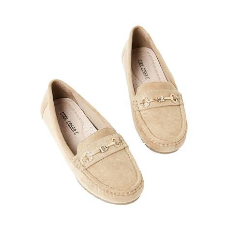 COOL COSER C Damen-Slipper Casual Slip on Flache Schuhe Damen Penny Loafers Moccasions Komfort Elegante Arbeitsschuhe, Beige.f, 38.5 EU COOL COSER C Damen-Slipper Casual Slip on Flache Schuhe Damen Penny Loafers Moccasions Komfort Elegante Arbeitsschuhe, Beige.f, 38.5 EU von COOL COSER C