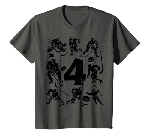 Kinder NUMMER 4 JAHRE EISHOCKEY 4. GEBURTSTAG T-Shirt Kinder NUMMER 4 JAHRE EISHOCKEY 4. GEBURTSTAG T-Shirt von COOL ICE HOCKEY DESIGNS AND OUTFITS