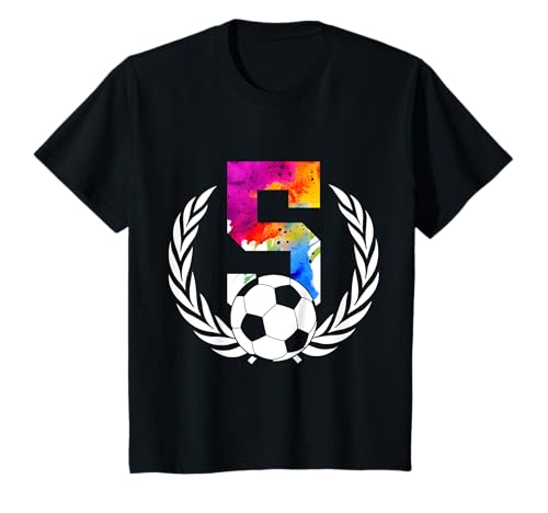 Kinder NUMMER 5 JAHRE FUßBALL 5. GEBURTSTAG T-Shirt Kinder NUMMER 5 JAHRE FUßBALL 5. GEBURTSTAG T-Shirt von COOL SOCCER DESIGNS AND OUTFITS