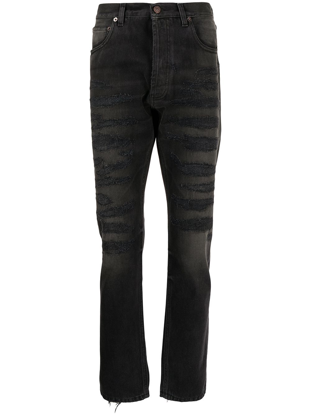 COOL T.M Schmale Jeans mit Distressed-Detail - Grau von COOL T.M