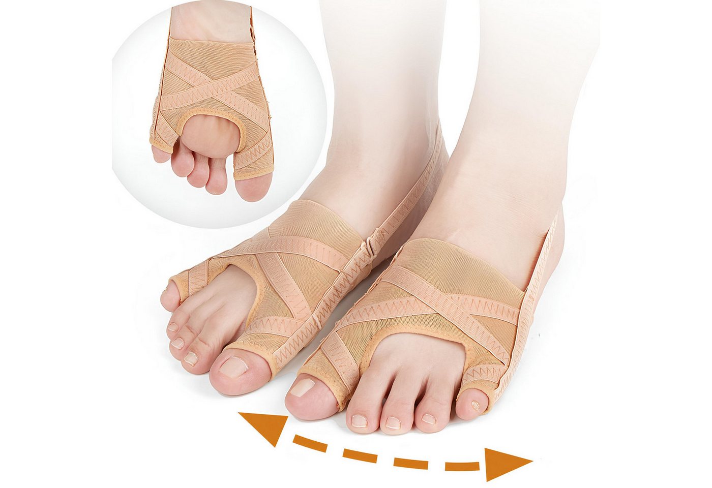 COOL-i ® Hallux-Bandage 1 Paar Hallux Valgus Korrektor, Großzehe Schwanznase Schmerzlinderung, für Damen & Herren von COOL-i ®