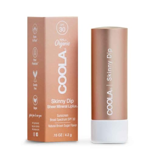 COOLA Mineral Liplux® Organic Tinted Lip Balm Sunscreen SPF 30 Skinny Dip, 4.2g von COOLA