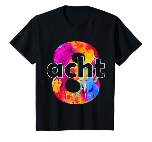 Kinder ACHT 8 JAHRE ALT JUNGE 8. GEBURTSTAG T-Shirt von COOLE KINDER GEBURTSTAGS DESIGNS UND OUTFITS