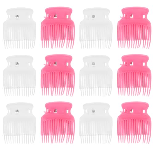 COOLHIYA 12 Stück Lockenwickler-Klauenklammern: Lockenwickler-Clips zum Haarstyling – Heißwickler-Klaue zum Abteilen der Haare – für Frauen und Mädchen, Friseurwerkzeug von COOLHIYA