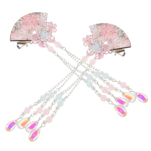 COOLHIYA 2 Stück Teiliges Hanfu Haarklammer mit Quasten Haarklammern für Damen und Mädchen Kleine Haarspangen für Festliche Anlässe Hochzeit und Alltagsmode Traditionelles Asiatisches von COOLHIYA