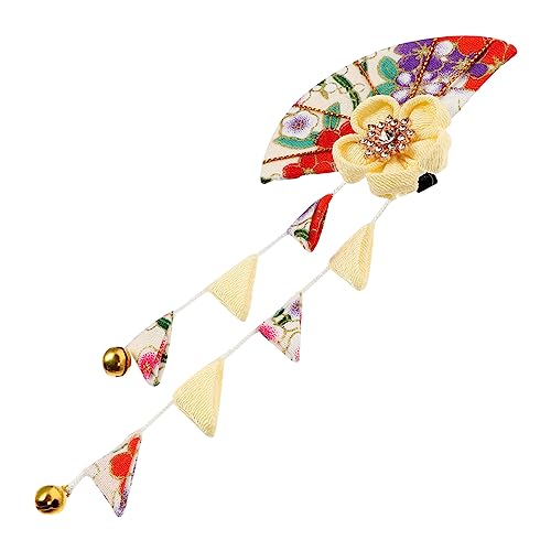 COOLHIYA Japanischer Kimono Haarschmuck Mit Kirschblüten Quasten Traditionelle Haarklammer Für Frauen Für Cosplay Hochzeiten Und Feste von COOLHIYA