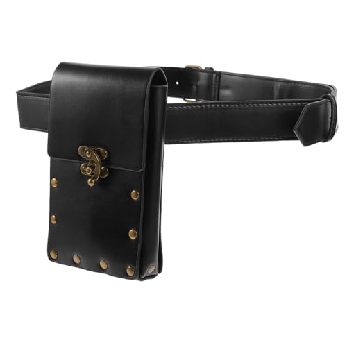 COOLHIYA Retro Punk Hüfttasche Verstellbar Gürteltasche Outdoor Sport Bauchtasche Vintage Stil für Damen und Herren Vielseitige Mini Tasche für Handy Geldbörse und Kleine Accessoires COOLHIYA Retro Punk Hüfttasche Verstellbar Gürteltasche Outdoor Sport Bauchtasche Vintage Stil für Damen und Herren Vielseitige Mini Tasche für Handy Geldbörse und Kleine Accessoires von COOLHIYA