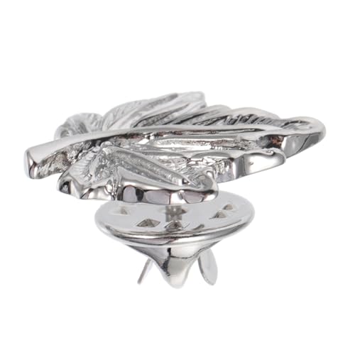 COOLHIYA Silberne Maple Leaf Brosche Anstecknadel Vielseitiger Schmuck für Kleidung Schal Mantel und Tasche Glatte Oberfläche Sicher und Leicht zu Tragen von COOLHIYA
