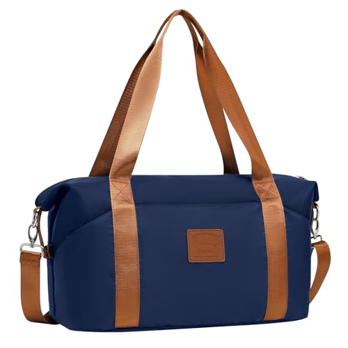 COOLIFE Kabinentasche Groß Reisetasche Sporttasche，40x25x20cm, Ryanair Freigepäck Underseat Handgepäck，Overnight Weekend Handgepäck für Damen, Wasserfest Handtasche für Sport & Reisen (20L, Blau) von COOLIFE