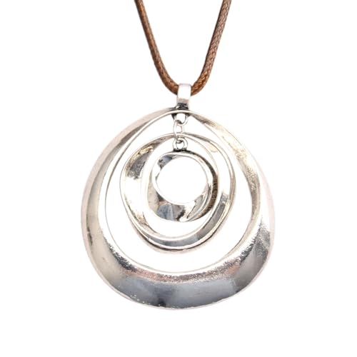 COOLLA Vintage Boho Stil Baum des Lebens Anhänger Halskette Verstellbare Lederschnur, 66, Edelstahl, Kein Edelstein von COOLLA