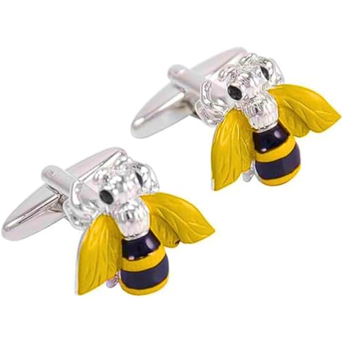 Manschettenknopf Biene, Unique, Kupfer, Messing von COOLMETALJACKET