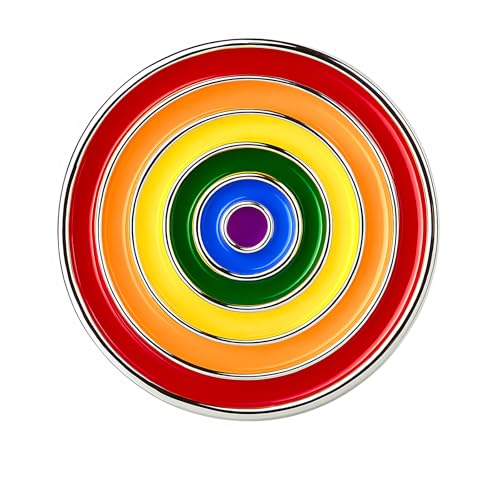 Regenbogen-Pins | Pride Pins LGBT | Goldene Brosche Abzeichen Flagge | Silbernes Accessoire Original Symbol Gemeinschaft | Unisex Schmuck für Damen und Herren | You Are Safe WWth Me von COOLMETALJACKET