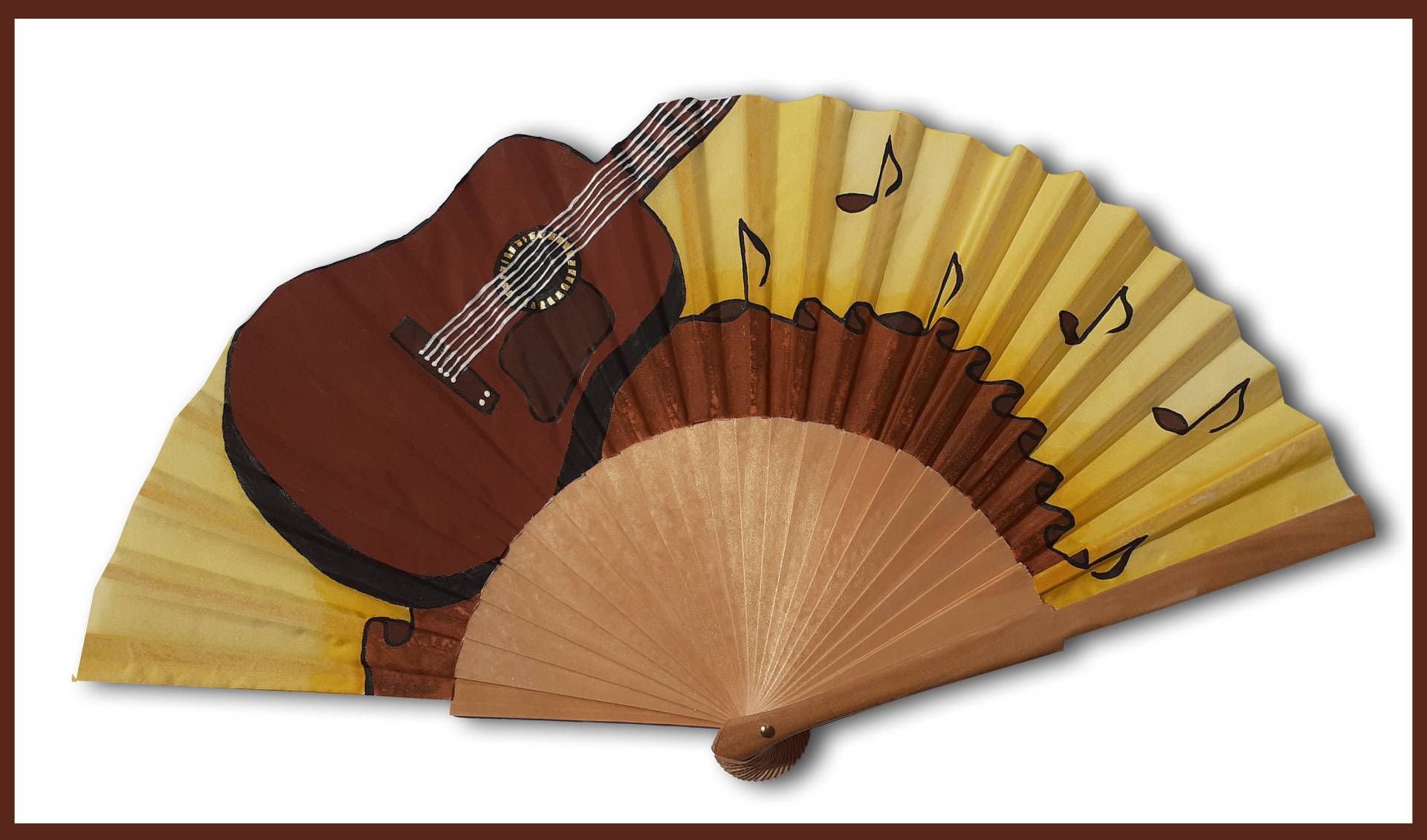 Handbemalter Seidenfächer „Guitara" Handbemalter Seidenfächer „Guitara" von COOLORSILK