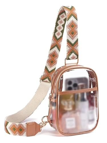 COOLOYA Transparente Damen-Umhängetasche, PVC, wasserdicht, Reise-Clutch, Geldbörse, transparent, modische Handtasche, Schwarz, Einheitsgröße, Weich von COOLOYA