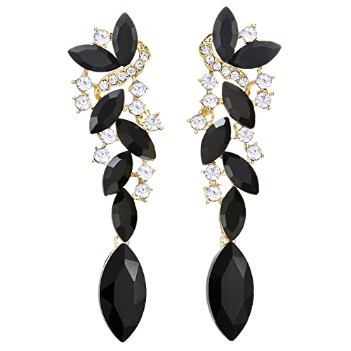 Art Deco Hochzeit Braut Partei Schwarz Strass Marquise Cluster Chandelier Kronleuchter Baumelnde Lange Statement Ohrringe Art Deco Hochzeit Braut Partei Schwarz Strass Marquise Cluster Chandelier Kronleuchter Baumelnde Lange Statement Ohrringe von COOLSTEELANDBEYOND
