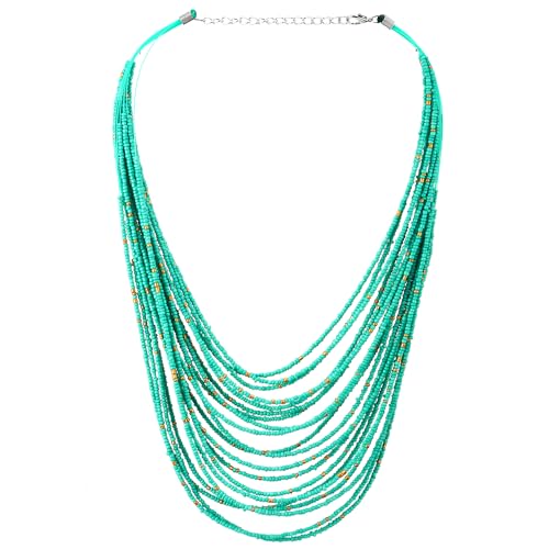 COOLSTEELANDBEYOND Boho Ethnischen Bohemien, Multi-Strang Wulst Statement Halskette Wasserfall Türkis Perlenschnur, Partei COOLSTEELANDBEYOND Boho Ethnischen Bohemien, Multi-Strang Wulst Statement Halskette Wasserfall Türkis Perlenschnur, Partei von COOLSTEELANDBEYOND
