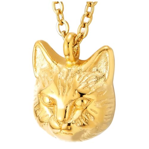 COOLSTEELANDBEYOND Charmant Goldfarben Katze Anhänger Halsketten, Edelstahl, Launisch Tierstil Schmuck COOLSTEELANDBEYOND Charmant Goldfarben Katze Anhänger Halsketten, Edelstahl, Launisch Tierstil Schmuck von COOLSTEELANDBEYOND
