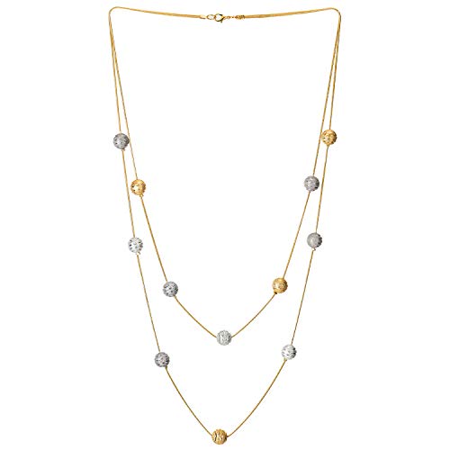 COOLSTEELANDBEYOND Gold Statement Halskette Zwei Strang Lange Kette mit Gold Silber Grau Sand Funkeln Charme Anhänger COOLSTEELANDBEYOND Gold Statement Halskette Zwei Strang Lange Kette mit Gold Silber Grau Sand Funkeln Charme Anhänger von COOLSTEELANDBEYOND