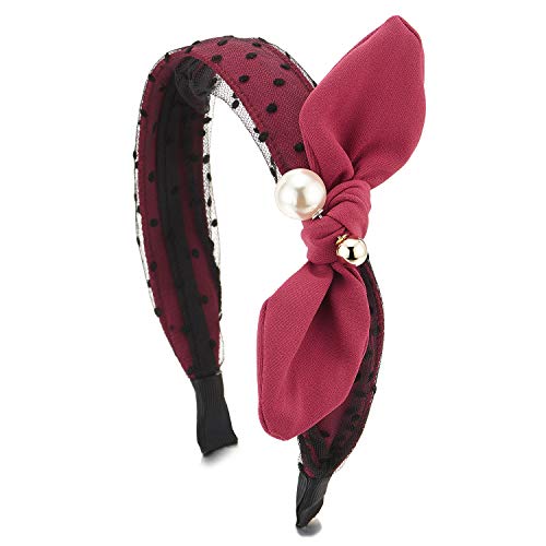 Hipster Boho Rot Schick Schleife Perle Wulst Haarreif Haarkranz Stirnband Kopfband Haarband mit Punktiert Spitze Hipster Boho Rot Schick Schleife Perle Wulst Haarreif Haarkranz Stirnband Kopfband Haarband mit Punktiert Spitze von COOLSTEELANDBEYOND