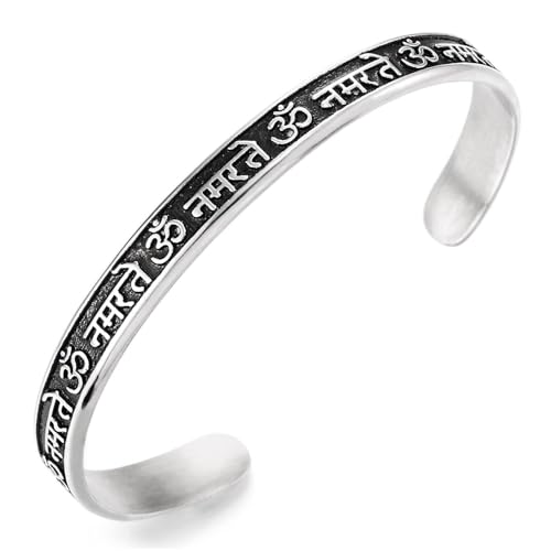 COOLSTEELANDBEYOND Om Namaste Manschetten Armband, Mantra Amulett Manschetten Armband Armreif, Edelstahl, Herren Damen COOLSTEELANDBEYOND Om Namaste Manschetten Armband, Mantra Amulett Manschetten Armband Armreif, Edelstahl, Herren Damen von COOLSTEELANDBEYOND