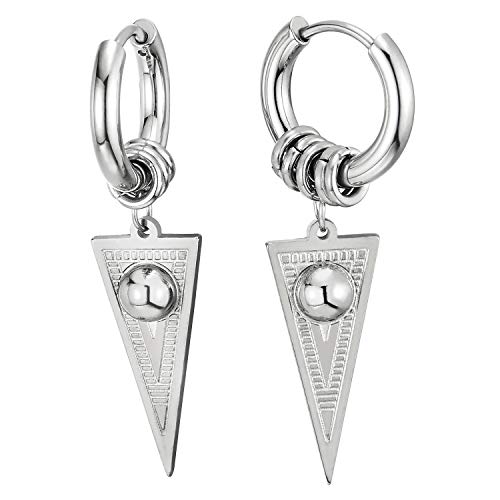 Edelstahl Creolen Huggie Ohr Manschette Ohrringe Klein Kreis Schnur Gestreift Dreieck Geprägtes Muster mit Hälfte Ball Edelstahl Creolen Huggie Ohr Manschette Ohrringe Klein Kreis Schnur Gestreift Dreieck Geprägtes Muster mit Hälfte Ball von COOLSTEELANDBEYOND