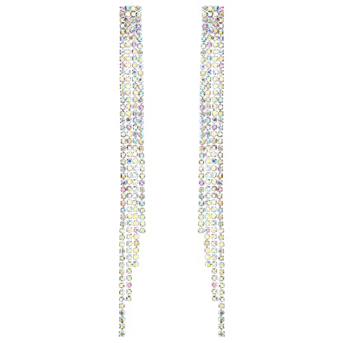 Hochzeit Braut Regenbogen Strass Cluster Extra Lange Kette Quaste Wasserfall Statement Ohrstecker Ohrringe Funkelnden Hochzeit Braut Regenbogen Strass Cluster Extra Lange Kette Quaste Wasserfall Statement Ohrstecker Ohrringe Funkelnden von COOLSTEELANDBEYOND