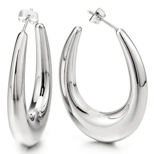 Träne Hoffe Ohrringe, Klassischer Statement Ohrringe, Edelstahl, Huggie Hinged Ohrringe, Partei Abschlussball Abendkleid von COOLSTEELANDBEYOND