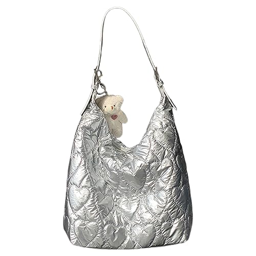 COOMIKKE Damen-Handtaschen, Geldbörsen, wasserdichte Handtasche, Umhängetasche mit Reißverschluss, gesteppte Gitter-Schultertaschen, solide, modische Platztasche, große Kapazität for Shoppin von COOMIKKE