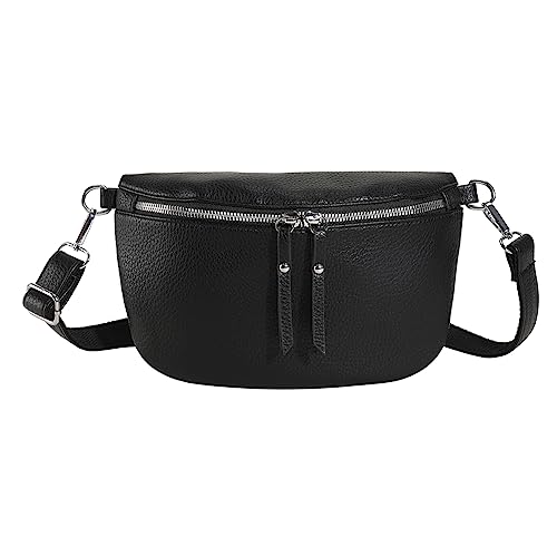 COOMIKKE Kleine Umhängetasche, leicht, for Outdoor-Sport, Reisen, PU-Umhängetasche, Verstellbarer Schultergurt, for Herren und Damen, Lederhandtaschen, einfarbig, Damen-Gürteltasche Kleiner von COOMIKKE