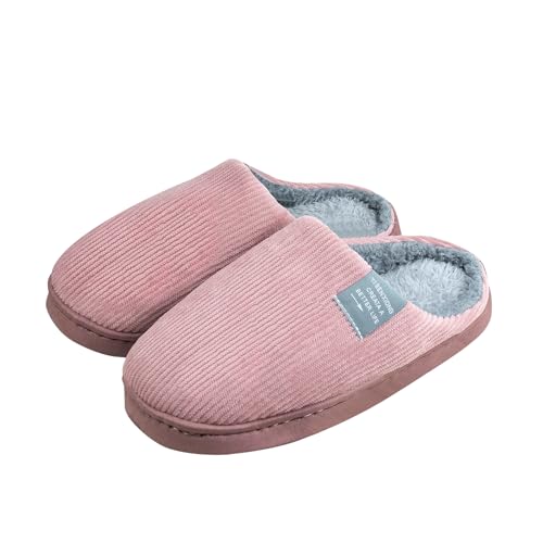 COONE Haus Hausschuhe für Frauen Männer, Indoor Schlafzimmer Warme Haus Schuhe mit Memory Foam, Indoor Cozy Furry Schuh mit Anti-Rutsch Gummisohle von COONE