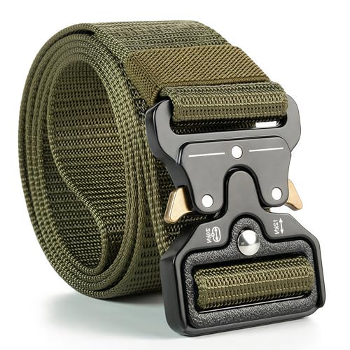 Taktischer Gürtel für Männer Military Battle Style Nylon Web Gürtel mit Schnellverschluss Metallschnalle für Arbeit Wandern Rigger Cosplay von COONE