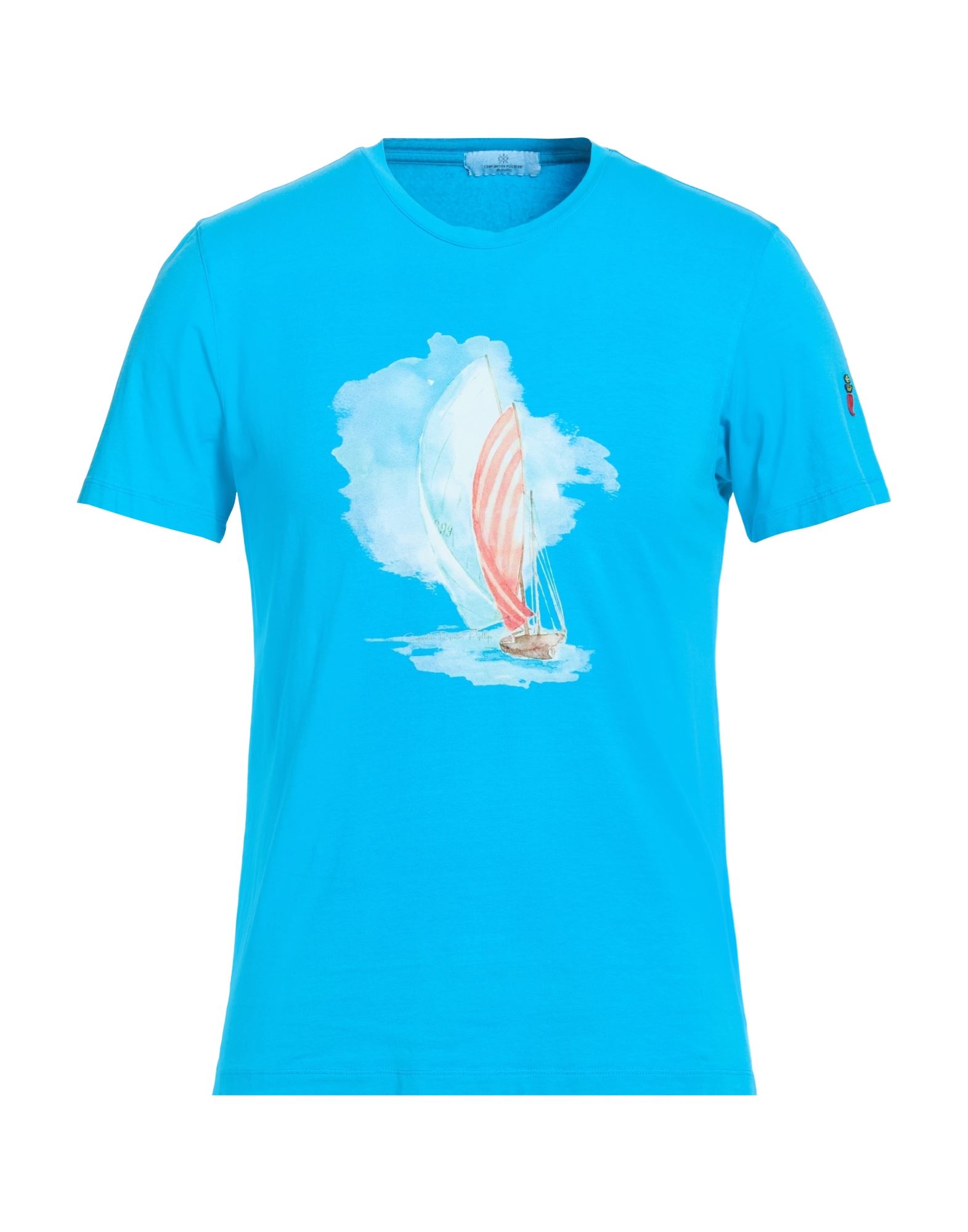 COOPERATIVA PESCATORI POSILLIPO T-shirts Herren Azurblau von COOPERATIVA PESCATORI POSILLIPO