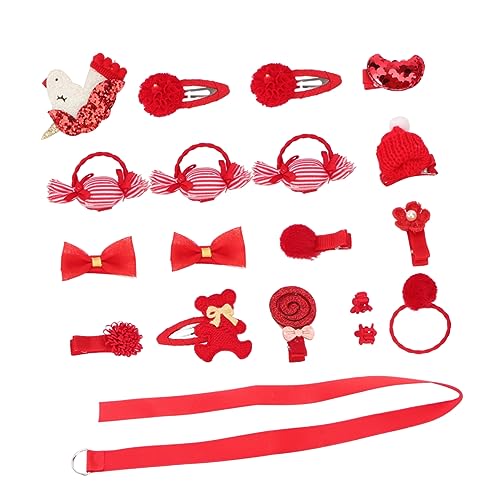 COOPHYA 18-teiliges Set Haarschmuck-set Für Kinder Haarspangen Mit Minischleifen Haarspangen Schnappen Pferdeschwanzhalter Für Mädchen Schöne Haarspangen Haarnadel Stoff Mode Kleinkind von COOPHYA