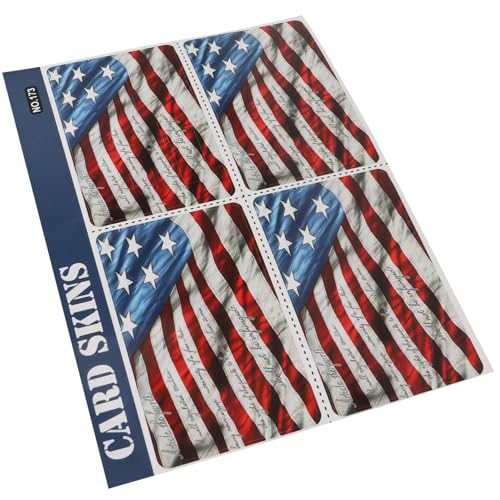 COOPHYA PVC Kreditkartenaufkleber Satz für Kreditkarten Debitkarten Schlüsselkarten Abnehmbare Kratzfeste Schutzhülle mit Us Motiven Einfache Anwendung Vielseitig Einsetzbar von COOPHYA