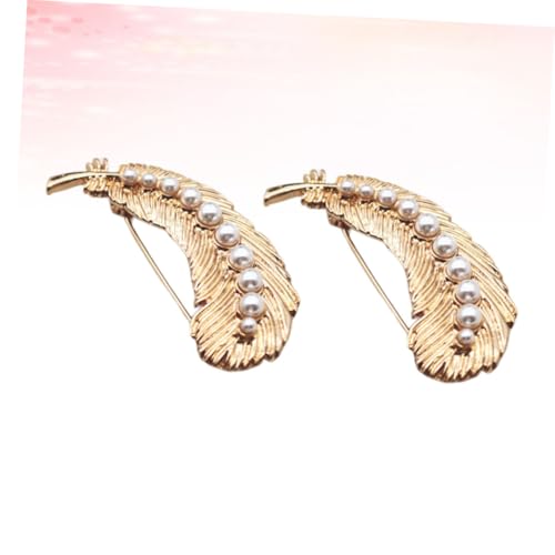 COOPHYA 2 Stück Perlenbrosche aus Legierung Elegante Schmuck brosche Modische Anstecknadel für Damenkleidung Vielseitige Schmuck dekoration für Kleider Mäntel Partys und Festliche Anlässe von COOPHYA