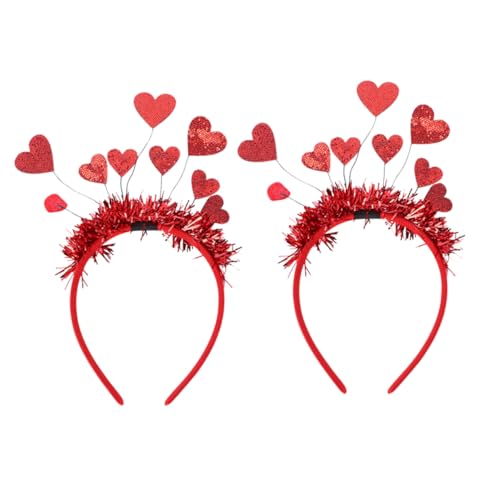 COOPHYA 2st Valentinstag Stirnband Party-haarschmuck Kopfbedeckung Valentinstag Haarreifen Valentinstag Stirnbänder Haarreifen Für Haarbänder Für Mädchen Flechten Filzstoff Fräulein Schal von COOPHYA