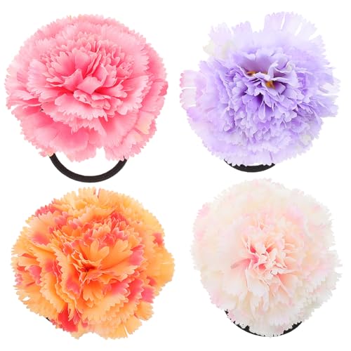 COOPHYA 4 Stück Haarnadel Haarspangen Aus Künstlichen Blumen Chiffon-blumen-haarschleifen Haarbrosche Haarspange Brautjungfer Frau Polyester Mädchen von COOPHYA