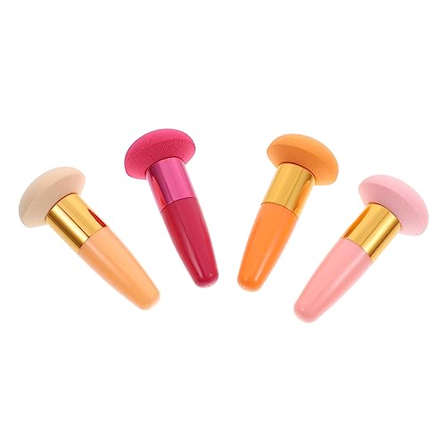 COOPHYA 4 Stück Schönheitsstift bequeme Foundation-Puffs mit Griff Foundation-Schwamm mit Griff Schwämme Lidschatten-Applikatoren Make-up-Puderquaste Puder-Make-up-Tools von COOPHYA