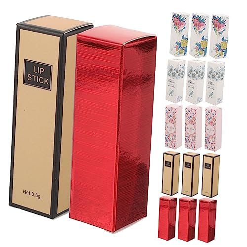 COOPHYA 50 Stück Schachteln Lippenbalsam-organizer Make-up-aufbewahrungsboxen Zum Selbermachen Verpackungshüllen Für Lippenbalsam Leere Lipgloss-box Papier K20 Rote Kiste Lippenstift von COOPHYA