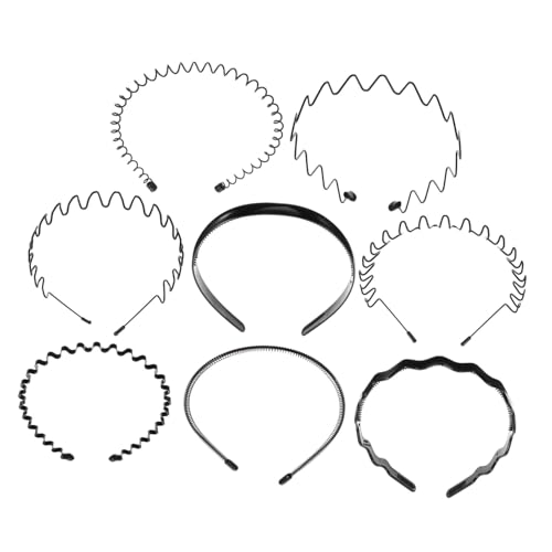 COOPHYA 8St Haarband für den Sport Haarreifen für Mädchen Stirnband Stirnbänder für Männer Gesichtswaschstirnbänder Stirnbänder aus Metall Kopfbedeckung Ausgabekarte 8-teiliges Set von COOPHYA