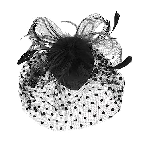 COOPHYA Blumenhaarspangen für schwarzer Schleier haar spangen haarclips Hochzeitshaarspangen für Bräute Hochzeitsschleier Fascinator-Kopfbedeckung Kleidung Haarnadel Krawatte Mann von COOPHYA