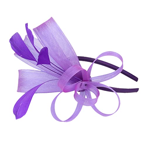 COOPHYA Fascinator Kopfband mit Federn Eleganter Hut für Damen Perfektes Accessoire für Teeparty und Formelle Anlässe Stilvolle Kopfbedeckung mit Blumen Design von COOPHYA