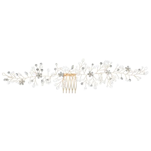 COOPHYA Haarband Hochzeitskopfschmuck Braut Kopfschmuck Haarschmuck für Damen hair toppers for women hair bows for women Haargummi Tiara Haarschmuck aus Strass Haarrebe Kristall von COOPHYA