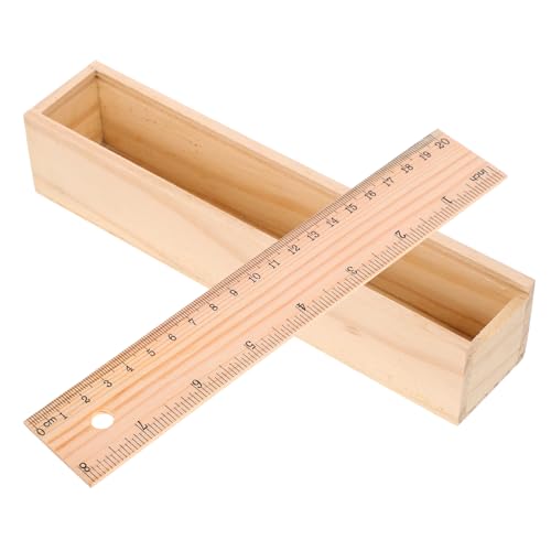 COOPHYA Kasten Federmäppchen aus Holz Bürste Aufbewahrungsbox unlackiertes Federmäppchen Schreibtisch schubladenbox schreibtischschublade Stifthalter Schublade Federmäppchen Schmuck von COOPHYA