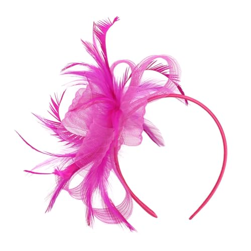 COOPHYA Klassischer Fascinator Haarklammer Haarreif mit Mesh und Vielseitiger Tea Party Hut für Damen Hochzeit Cocktail Gartenfeier Leichter Kopfschmuck mit Abnehmbarem Clip von COOPHYA